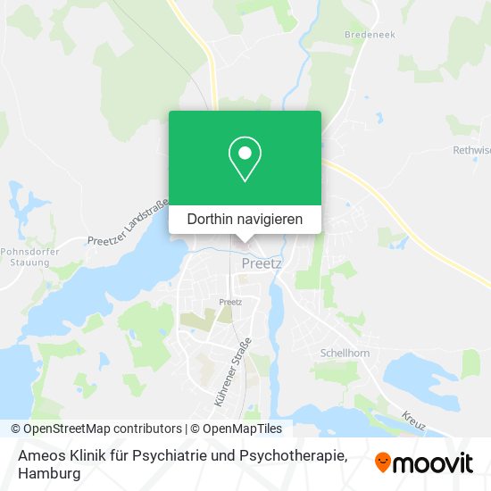 Ameos Klinik für Psychiatrie und Psychotherapie Karte