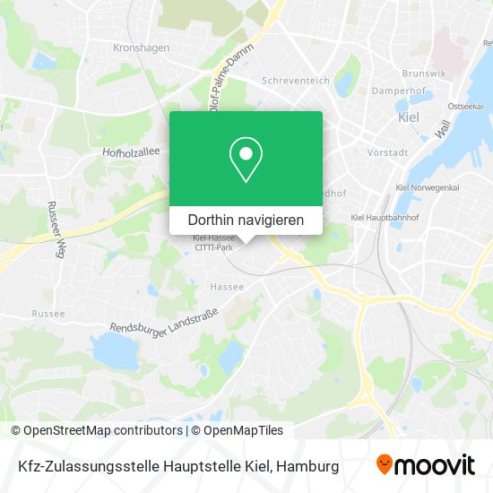 Kfz-Zulassungsstelle Hauptstelle Kiel Karte