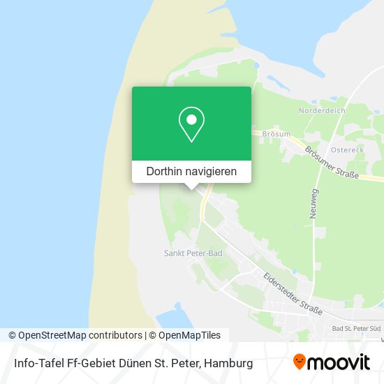 Info-Tafel Ff-Gebiet Dünen St. Peter Karte