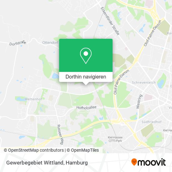 Gewerbegebiet Wittland Karte