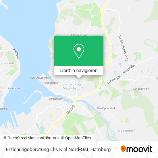 Erziehungsberatung Lhs Kiel Nord-Ost Karte