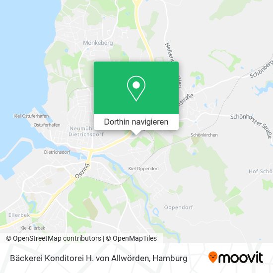 Bäckerei Konditorei H. von Allwörden Karte