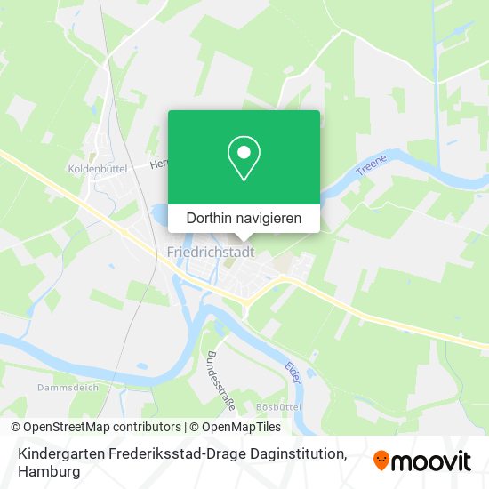 Kindergarten Frederiksstad-Drage Daginstitution Karte