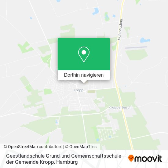 Geestlandschule Grund-und Gemeinschaftsschule der Gemeinde Kropp Karte