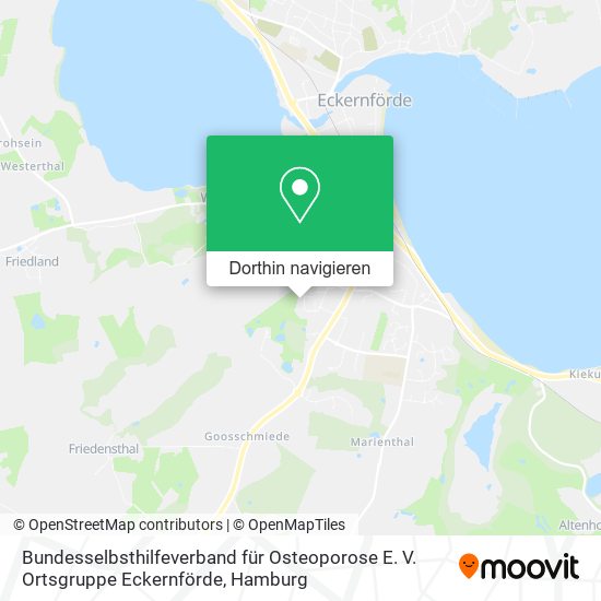 Bundesselbsthilfeverband für Osteoporose E. V. Ortsgruppe Eckernförde Karte