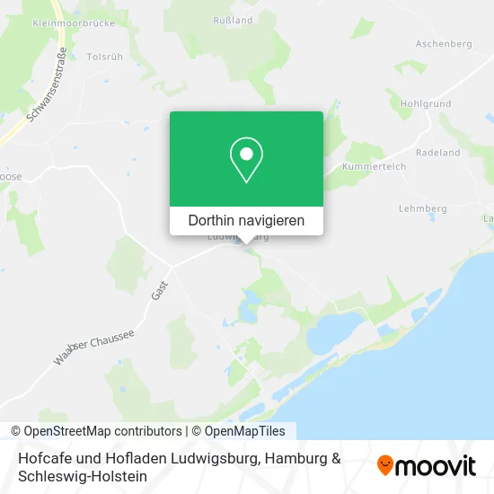 Hofcafe und Hofladen Ludwigsburg Karte
