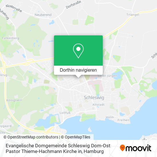 Evangelische Domgemeinde Schleswig Dom-Ost Pastor Thieme-Hachmann Kirche in Karte