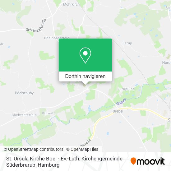 St. Ursula Kirche Böel - Ev.-Luth. Kirchengemeinde Süderbrarup Karte