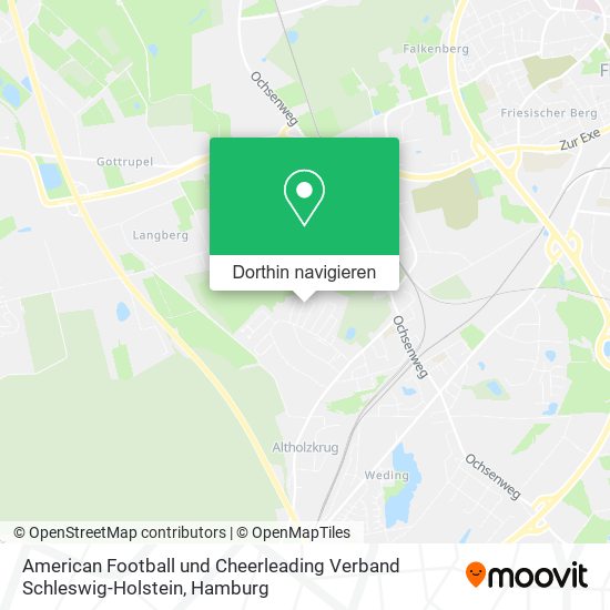 American Football und Cheerleading Verband Schleswig-Holstein Karte
