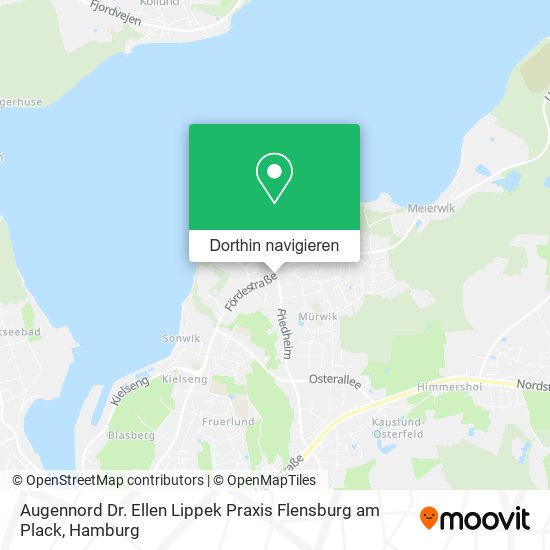 Augennord Dr. Ellen Lippek Praxis Flensburg am Plack Karte