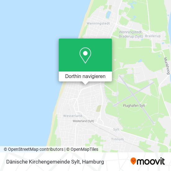 Dänische Kirchengemeinde Sylt Karte