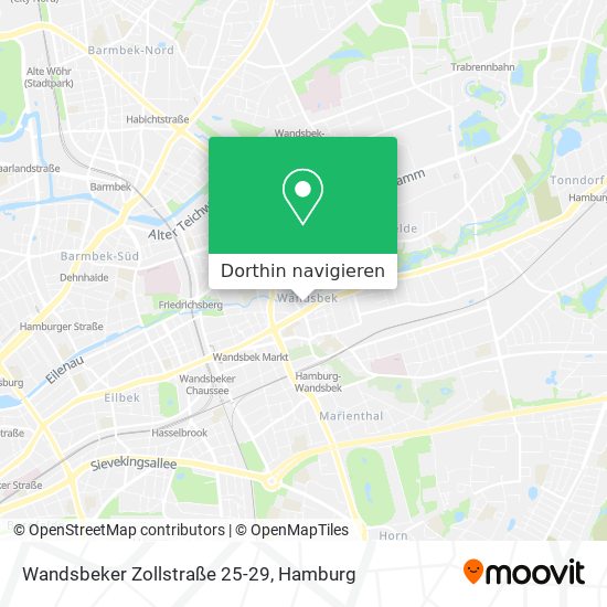 Wandsbeker Zollstraße 25-29 Karte