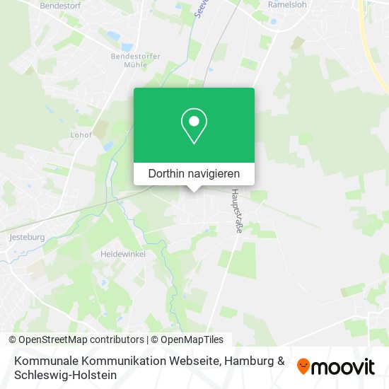 Kommunale Kommunikation Webseite Karte