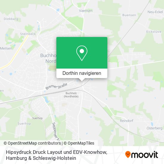 Hipsydruck Druck Layout und EDV-Knowhow Karte