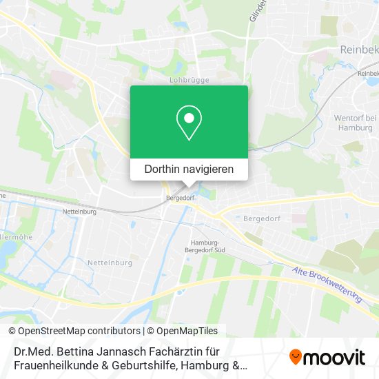 Dr.Med. Bettina Jannasch Fachärztin für Frauenheilkunde & Geburtshilfe Karte