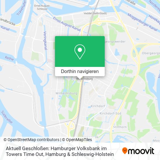 Aktuell Geschloßen: Hamburger Volksbank im Towers Time Out Karte