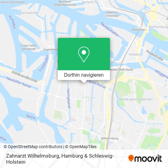 Zahnarzt Wilhelmsburg Karte