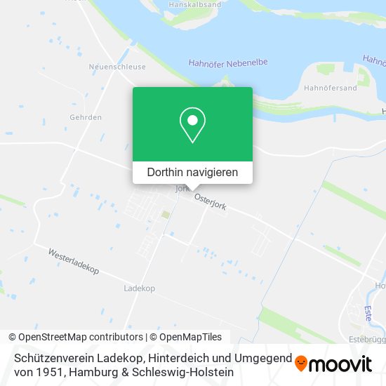 Schützenverein Ladekop, Hinterdeich und Umgegend von 1951 Karte