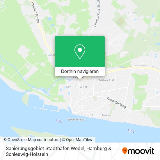 Sanierungsgebiet Stadthafen Wedel Karte
