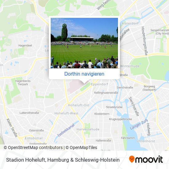Stadion Hoheluft Karte