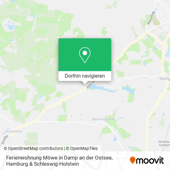 Ferienwohnung Möwe in Damp an der Ostsee Karte