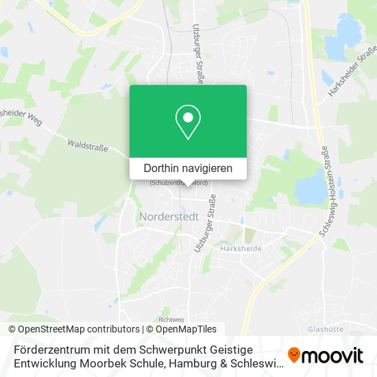 Förderzentrum mit dem Schwerpunkt Geistige Entwicklung Moorbek Schule Karte