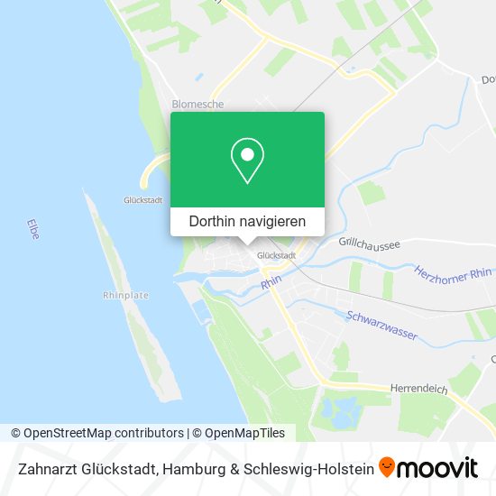 Zahnarzt Glückstadt Karte