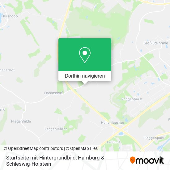 Startseite mit Hintergrundbild Karte