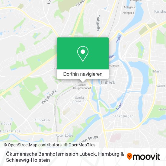 Ökumenische Bahnhofsmission Lübeck Karte