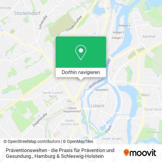 Präventionswelten - die Praxis für Prävention und Gesundung. Karte