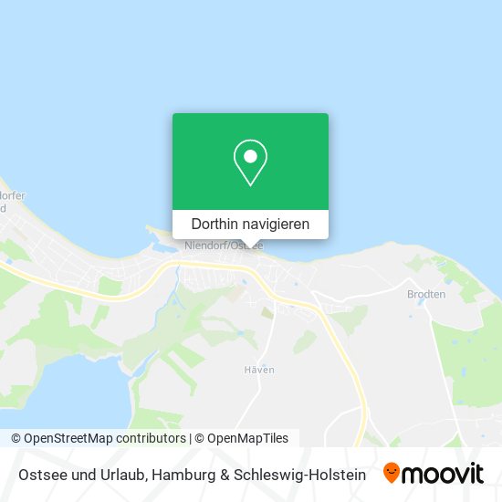 Ostsee und Urlaub Karte