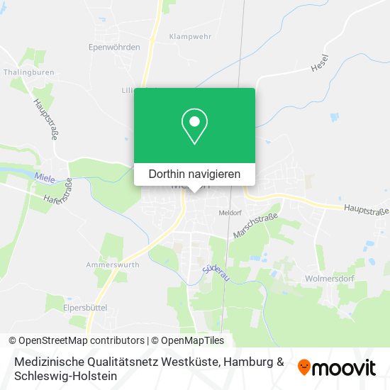 Medizinische Qualitätsnetz Westküste Karte