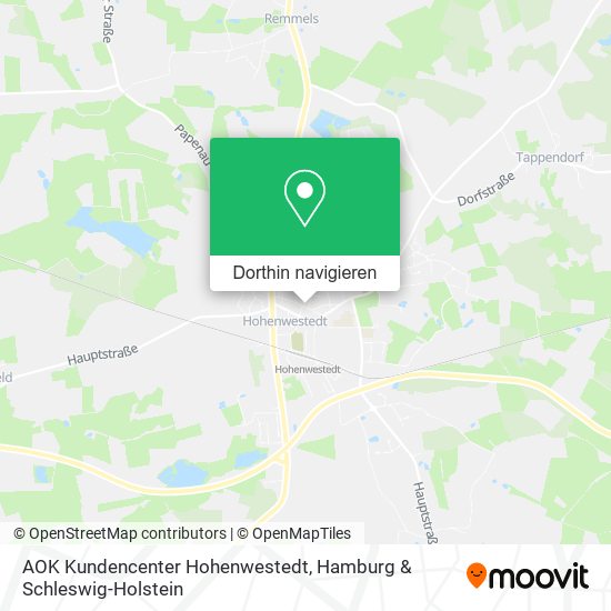 AOK Kundencenter Hohenwestedt Karte