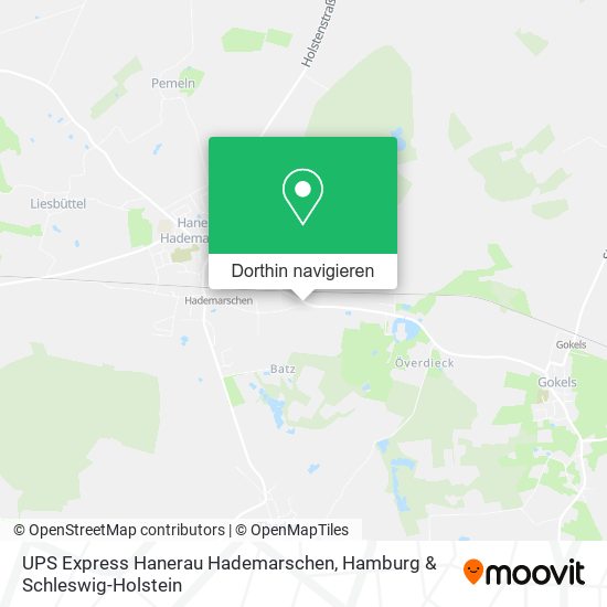 UPS Express Hanerau Hademarschen Karte