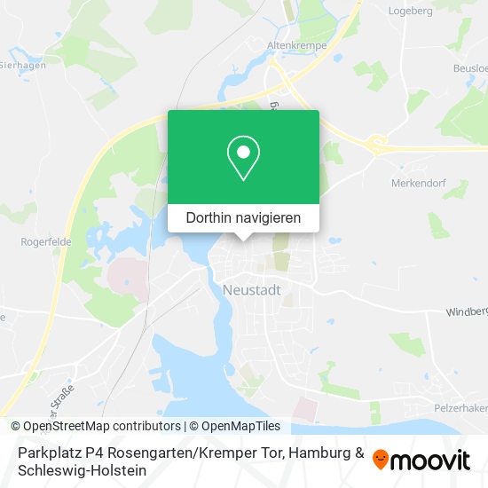 Parkplatz P4 Rosengarten / Kremper Tor Karte