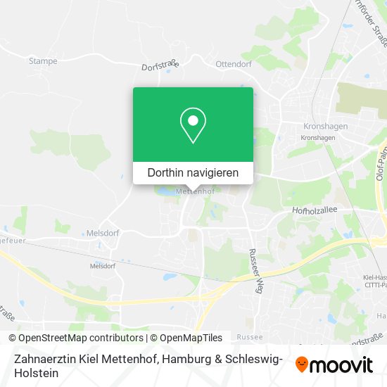 Zahnaerztin Kiel Mettenhof Karte