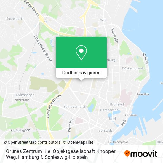 Grünes Zentrum Kiel Objektgesellschaft Knooper Weg Karte