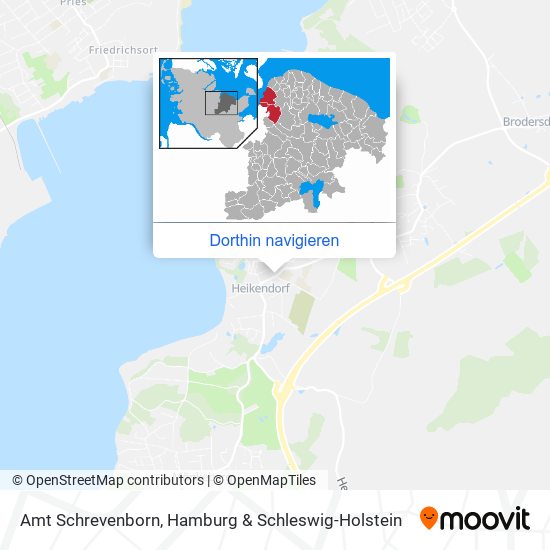 Amt Schrevenborn Karte