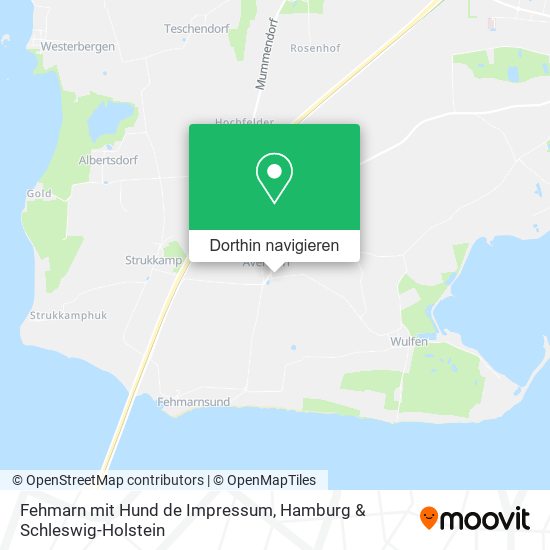 Fehmarn mit Hund de Impressum Karte