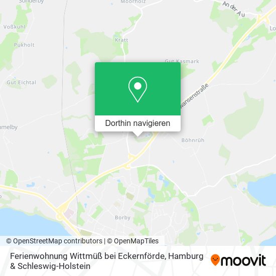 Ferienwohnung Wittmüß bei Eckernförde Karte