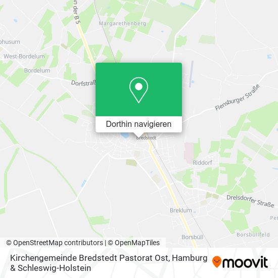 Kirchengemeinde Bredstedt Pastorat Ost Karte