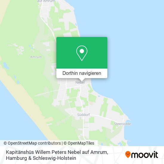 Kapitänshüs Willem Peters Nebel auf Amrum Karte
