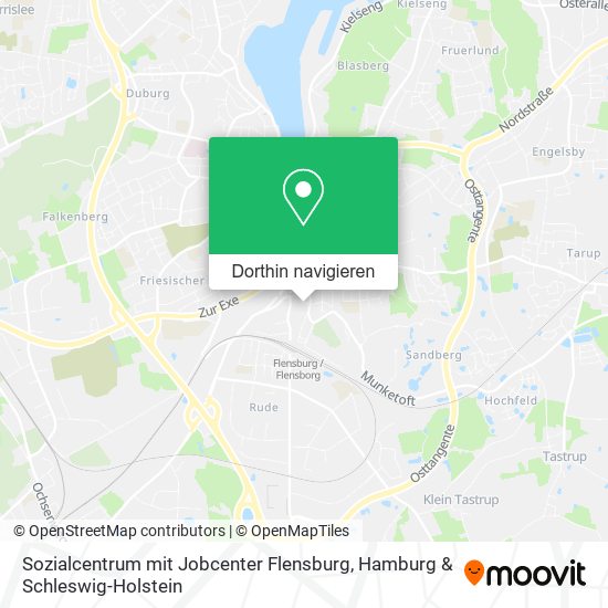 Sozialcentrum mit Jobcenter Flensburg Karte