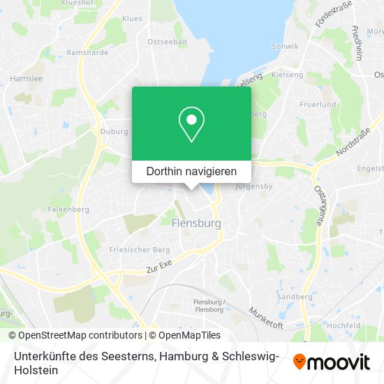 Unterkünfte des Seesterns Karte