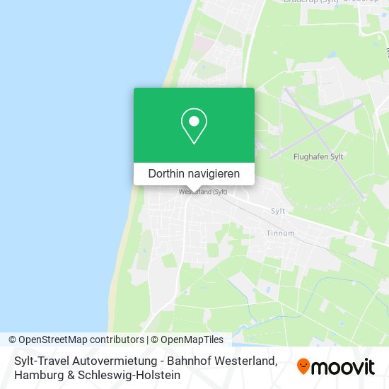 Sylt-Travel Autovermietung - Bahnhof Westerland Karte
