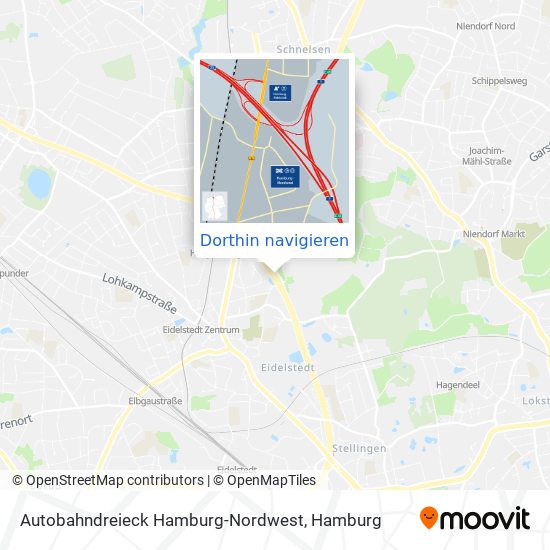 Autobahndreieck Hamburg-Nordwest Karte