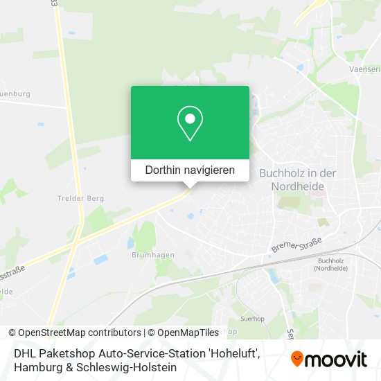 DHL Paketshop Auto-Service-Station 'Hoheluft' Karte