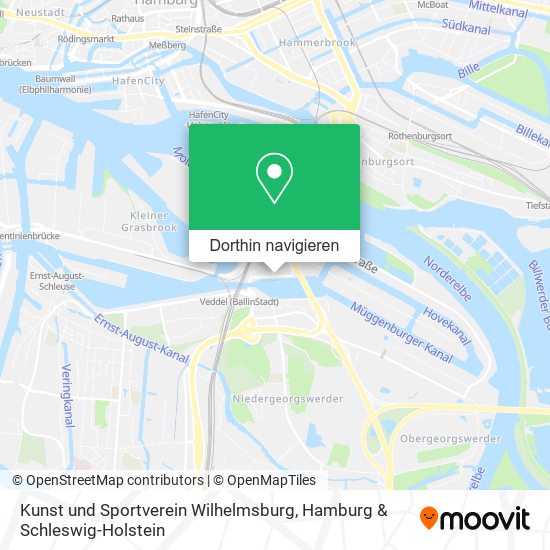 Kunst und Sportverein Wilhelmsburg Karte