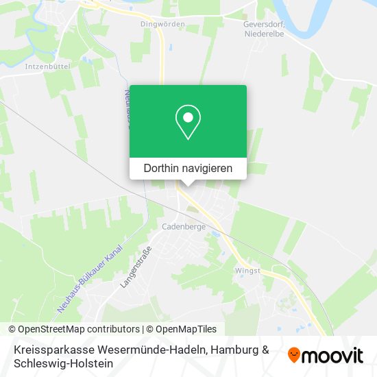 Kreissparkasse Wesermünde-Hadeln Karte