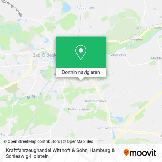 Kraftfahrzeughandel Witthöft & Sohn Karte